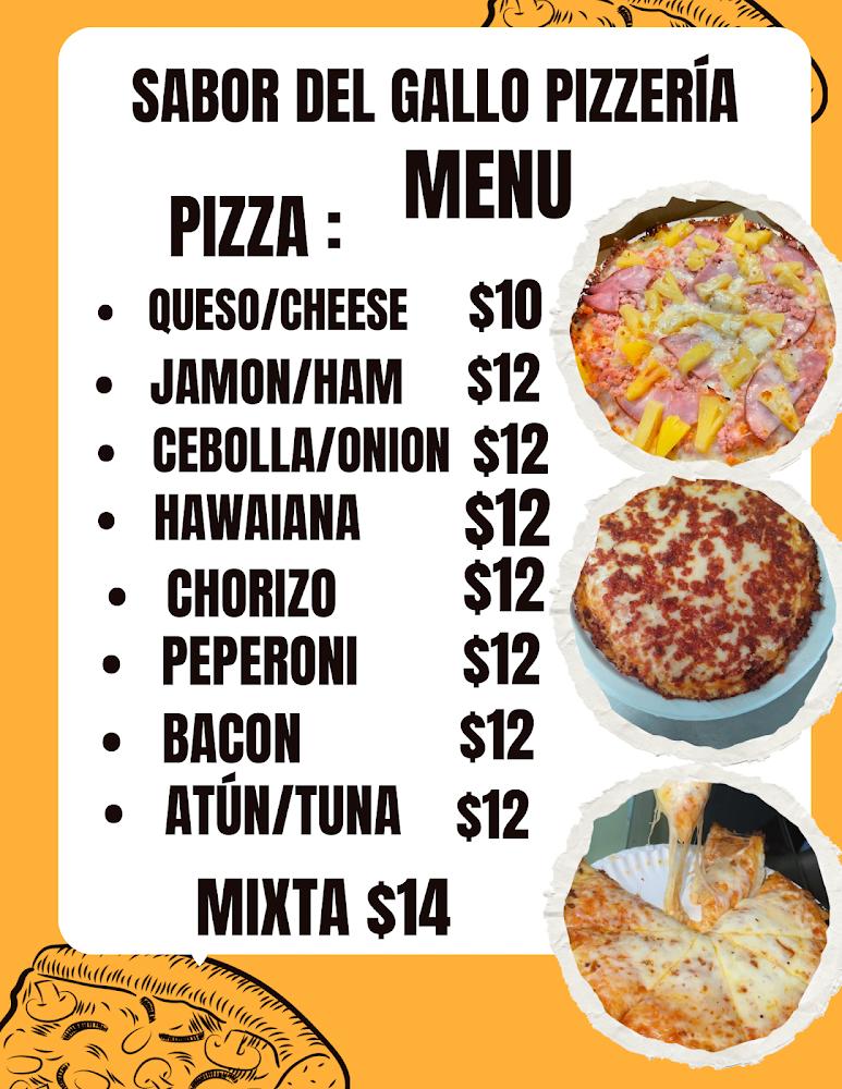 Sabor Del Gallo Pizzeria Cubana Pizza Menu image 2